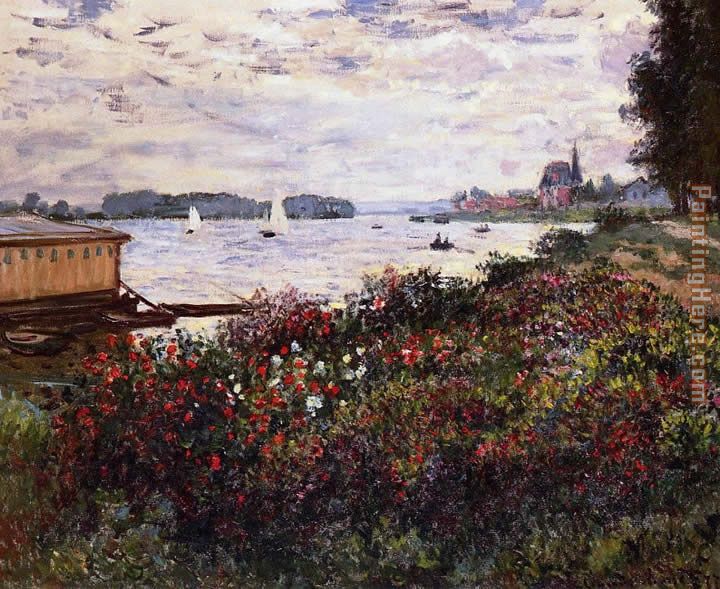 Riverbank at Argenteuil painting - Claude Monet Riverbank at Argenteuil art painting